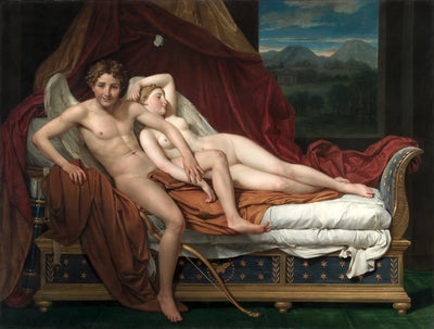 Reproduction du tableau « L'Amour et Psyché - Jacques-Louis David » par Alpha Reproduction en peinture à l’huile