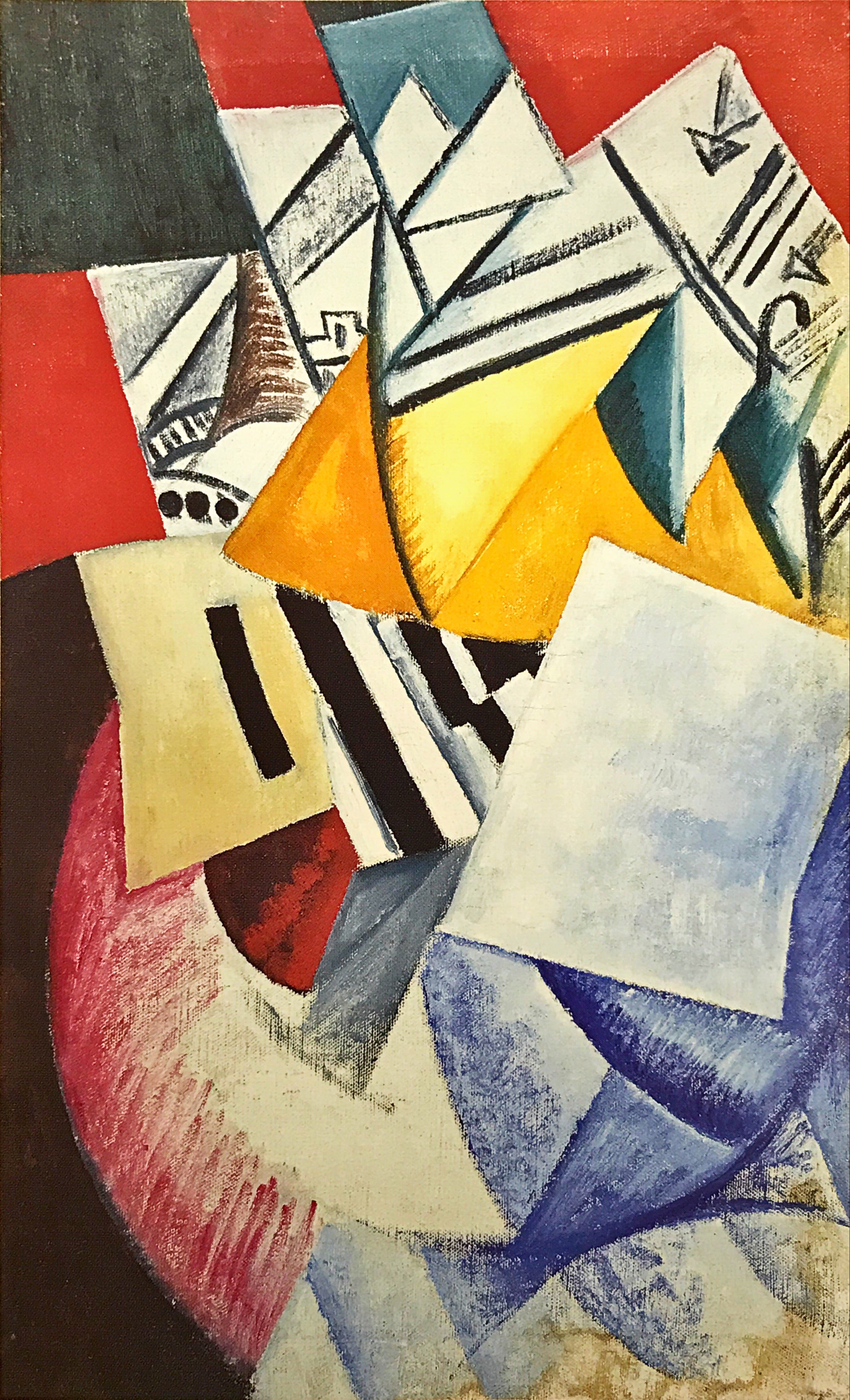 Composition avec des cartes - Olga Rozanova