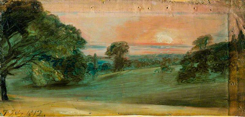 Un paysage près d'East Bergholt, le soir - John Constable