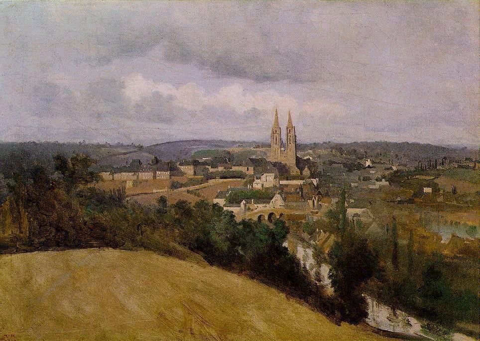 Vue générale de la ville de Saint-Lô - Jean-Baptiste Camille Corot