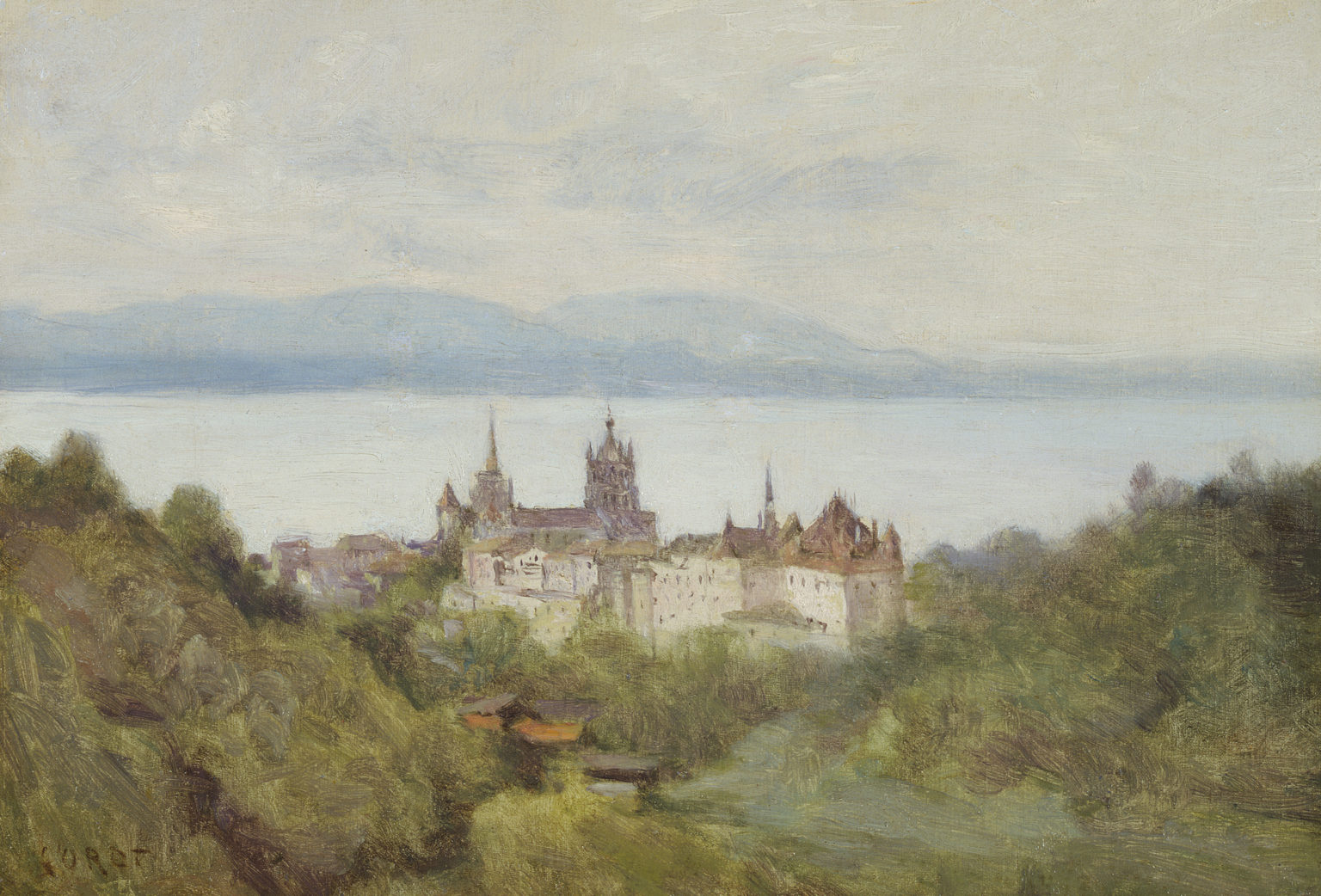 Lausanne et le lac Léman, juillet 1842 - Jean-Baptiste Camille Corot