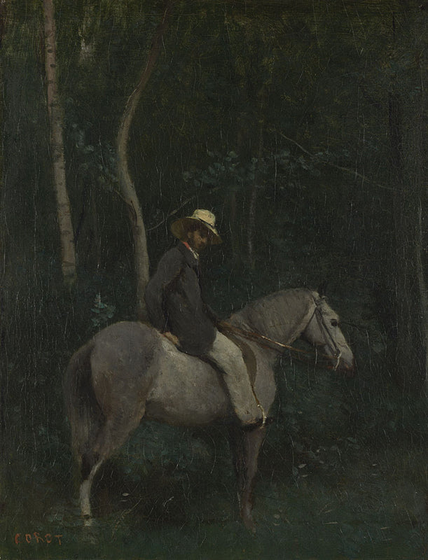 Monsieur Pivot à cheval - Jean-Baptiste Camille Corot