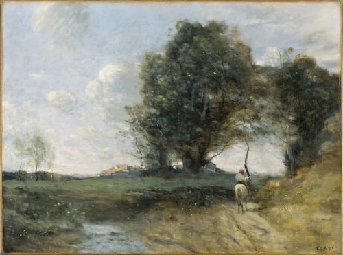 Paysage au cavalier - Jean-Baptiste Camille Corot