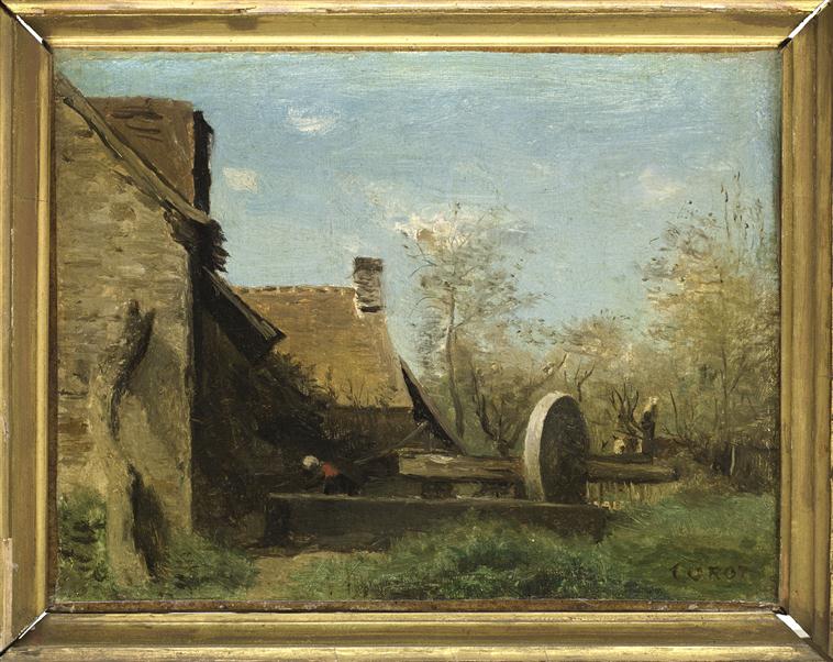 Le pressoir de Domfront - Jean-Baptiste Camille Corot