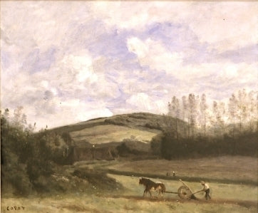 Un laboureur dans la campagne, environs d'Étretat - Jean-Baptiste Camille Corot