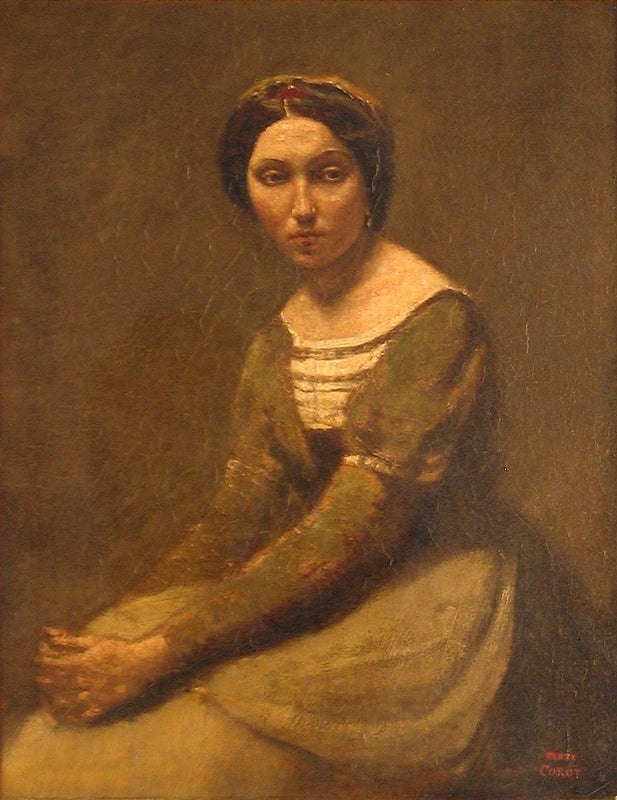 Femme méditant - Jean-Baptiste Camille Corot