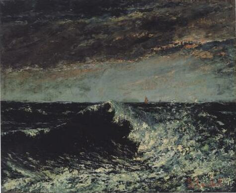 Une vague se brisant sous les nuages d'orage - Gustave Courbet