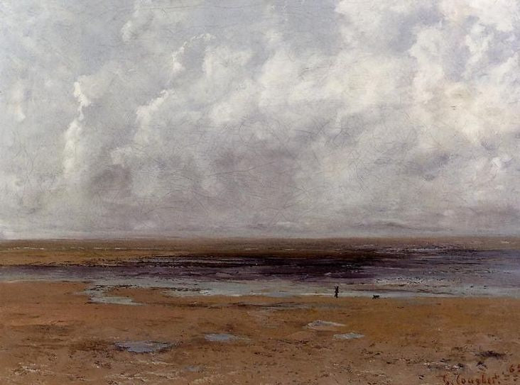 La Plage de Trouville à marée basse - Gustave Courbet