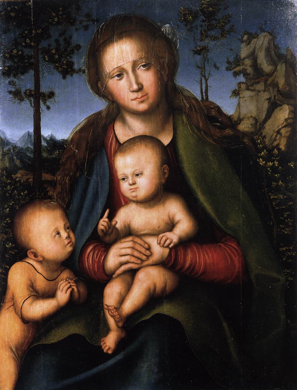 Vierge à l'Enfant avec le jeune Jean-Baptiste - Lucas Cranach the Elder