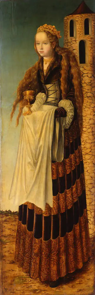Sainte-Barbe - Lucas Cranach the Elder - Alpha Reproduction