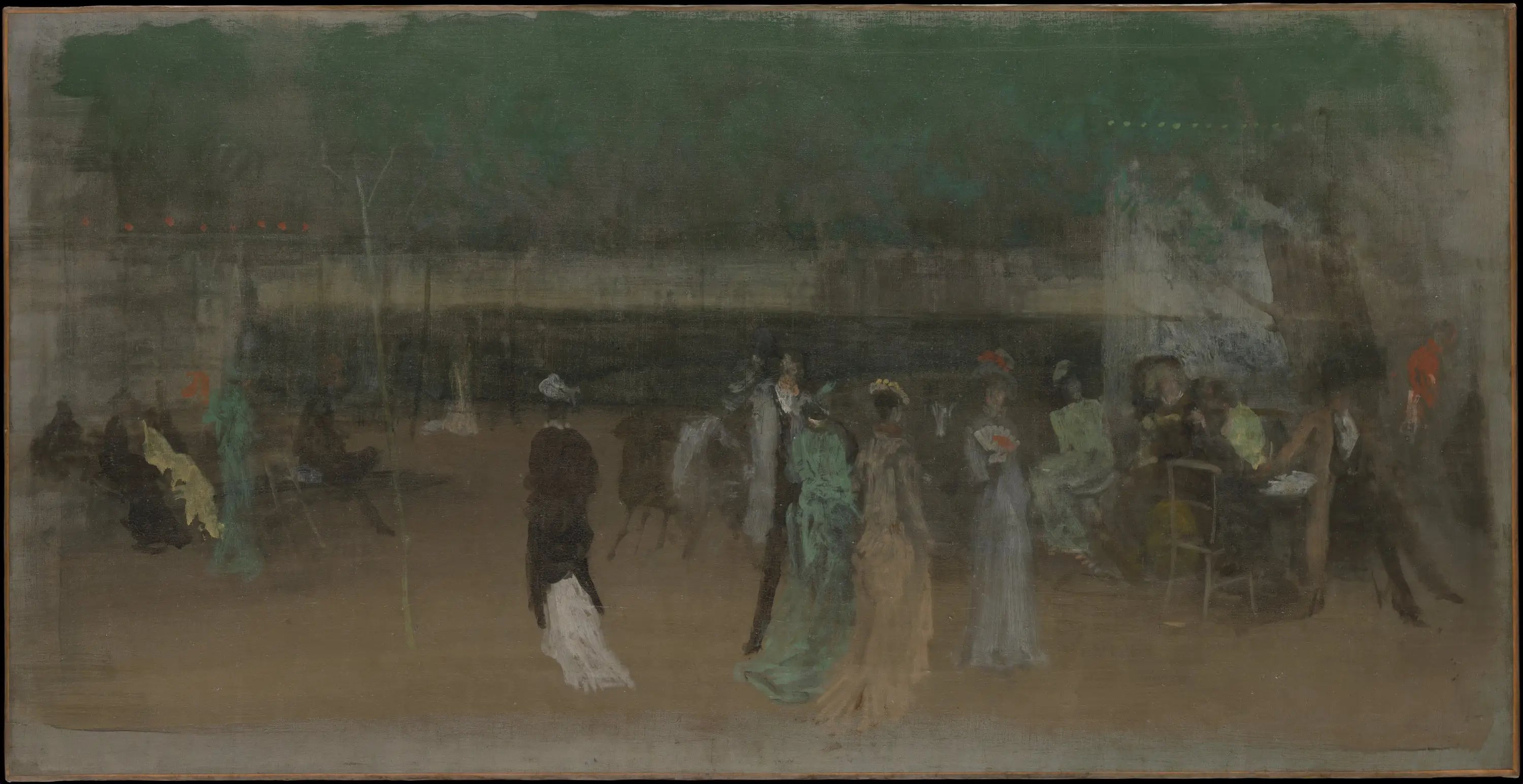 Reproduction du tableau « Jardins de Cremorne, n° 2 - James Abbott McNeill Whistler » par Alpha Reproduction en peinture à l’huile