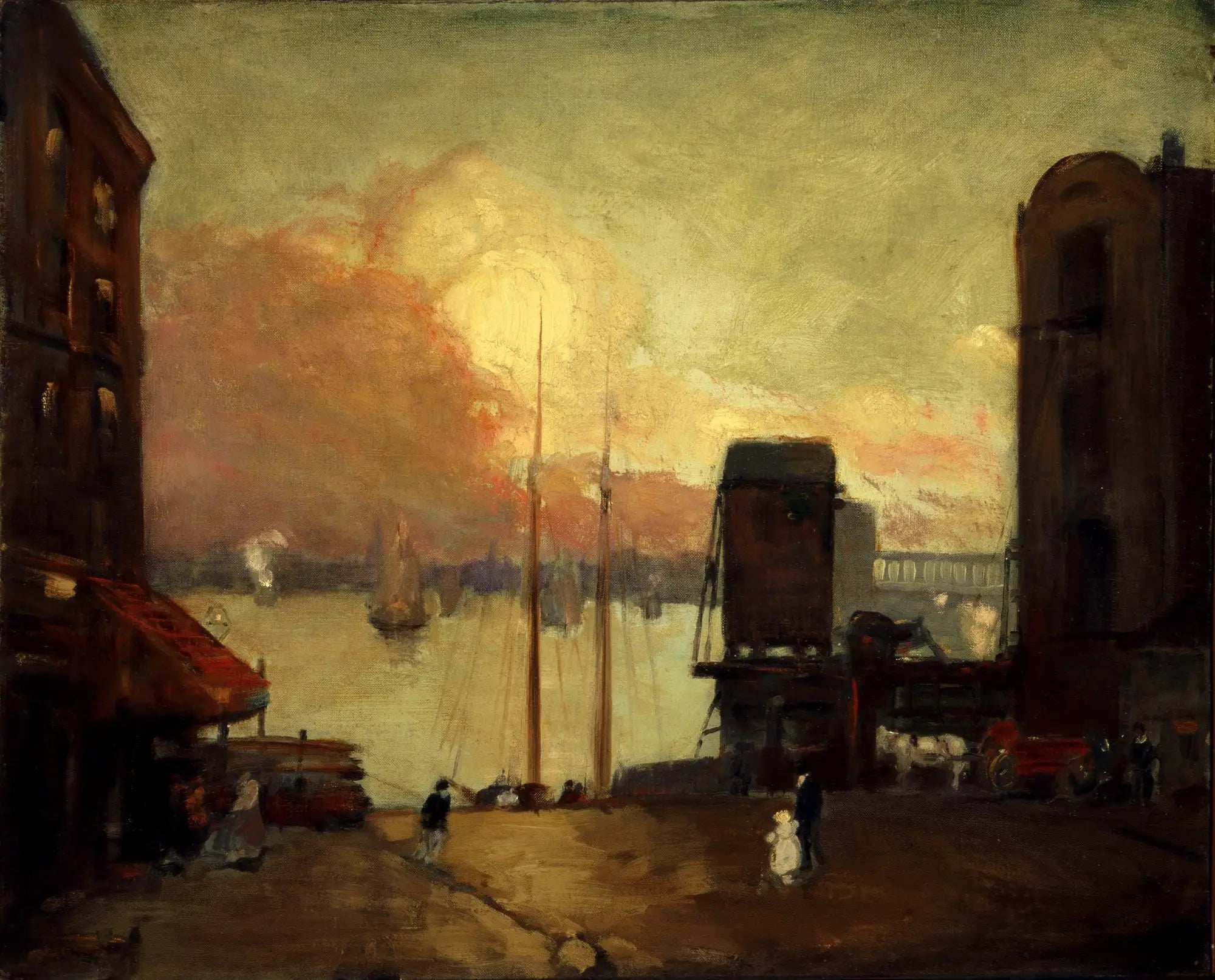 Nuages cumulus East River - Robert Henri - Alpha Reproduction