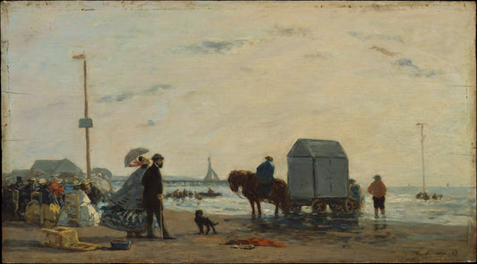 🐚 Пляжная сцена в Трувиле – Эжен Буден (1863)