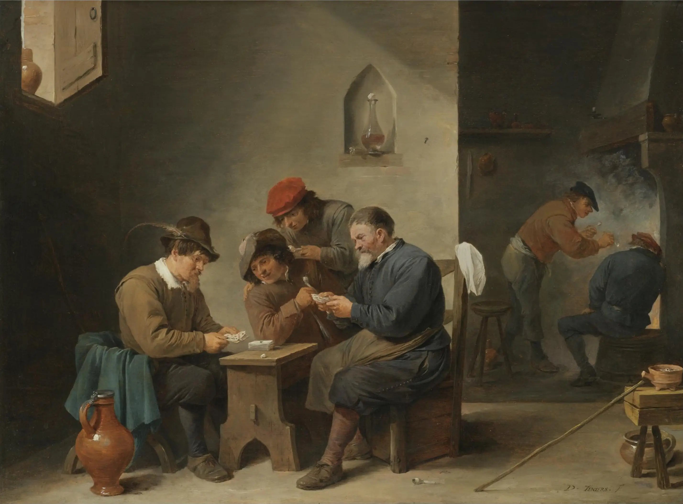 Joueurs de cartes - David Teniers le Jeune - Alpha Reproduction