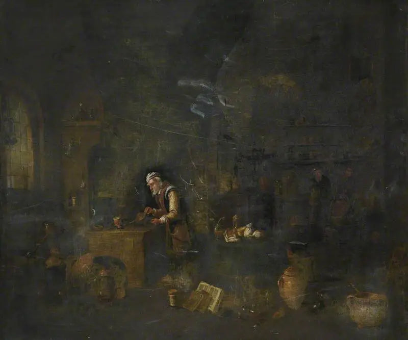 Un alchimiste dans son laboratoire - David Teniers le Jeune - Alpha Reproduction