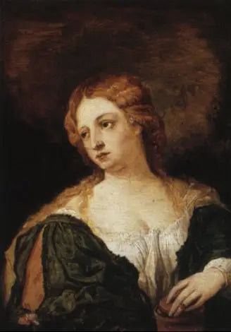 Marie-Madeleine en robe verte - David Teniers le Jeune - Alpha Reproduction