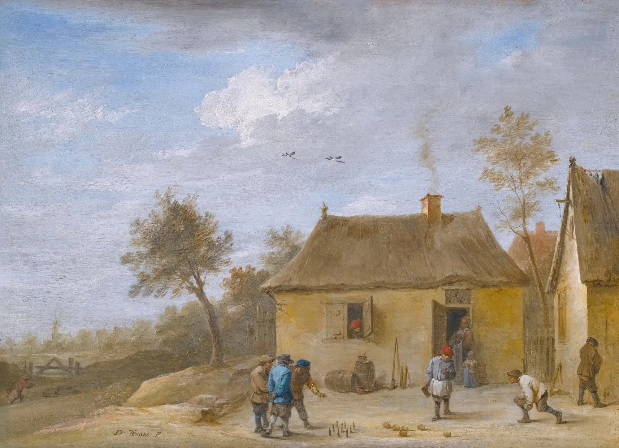Paysage avec des joueurs de quilles - David Teniers le Jeune - Alpha Reproduction