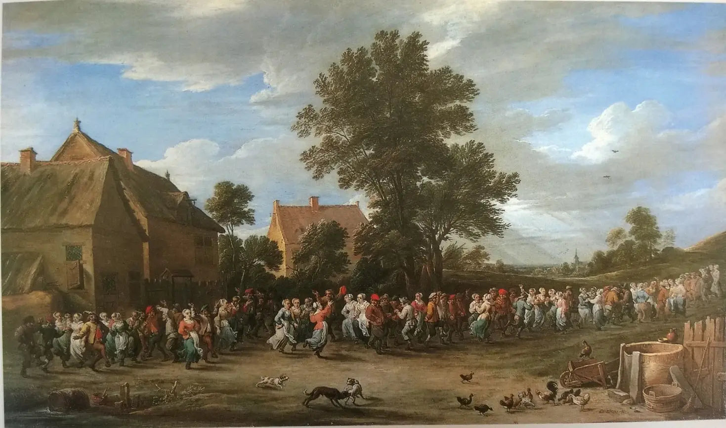 Danse du village avec une foule - David Teniers le Jeune - Alpha Reproduction