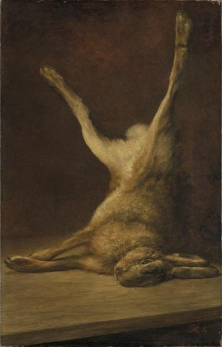 Reproduction du tableau « Lièvre mort - Piet Mondrian » par Alpha Reproduction en peinture à l’huile