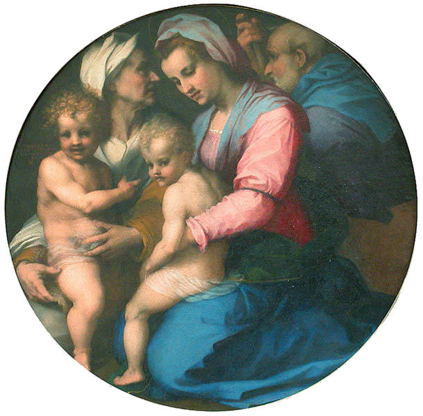 La Vierge l’Enfant Jésus sainte Élisabeth et le petit saint Jean - Andrea del Sarto - Alpha Reproduction