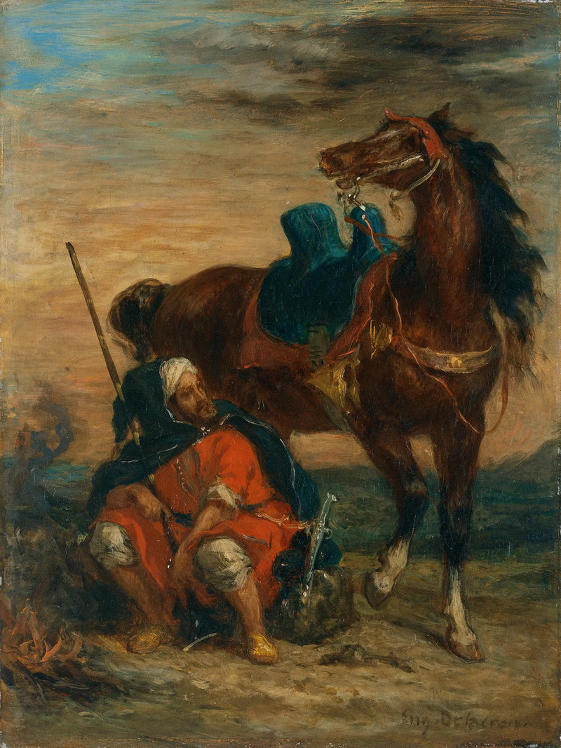 Арабский всадник - Эжен Делакруа