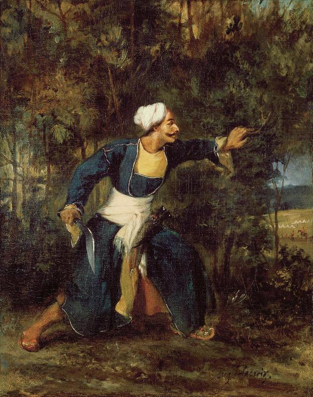 Reproduction du tableau « Un Indien armé du Gourka-kree - Eugène Delacroix » par Alpha Reproduction en peinture à l’huile