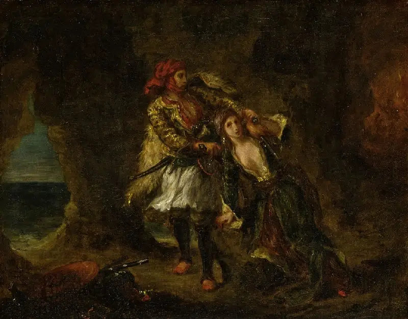 Reproduction du tableau « La Fiancée d'Abydos - Eugène Delacroix » par Alpha Reproduction en peinture à l’huile