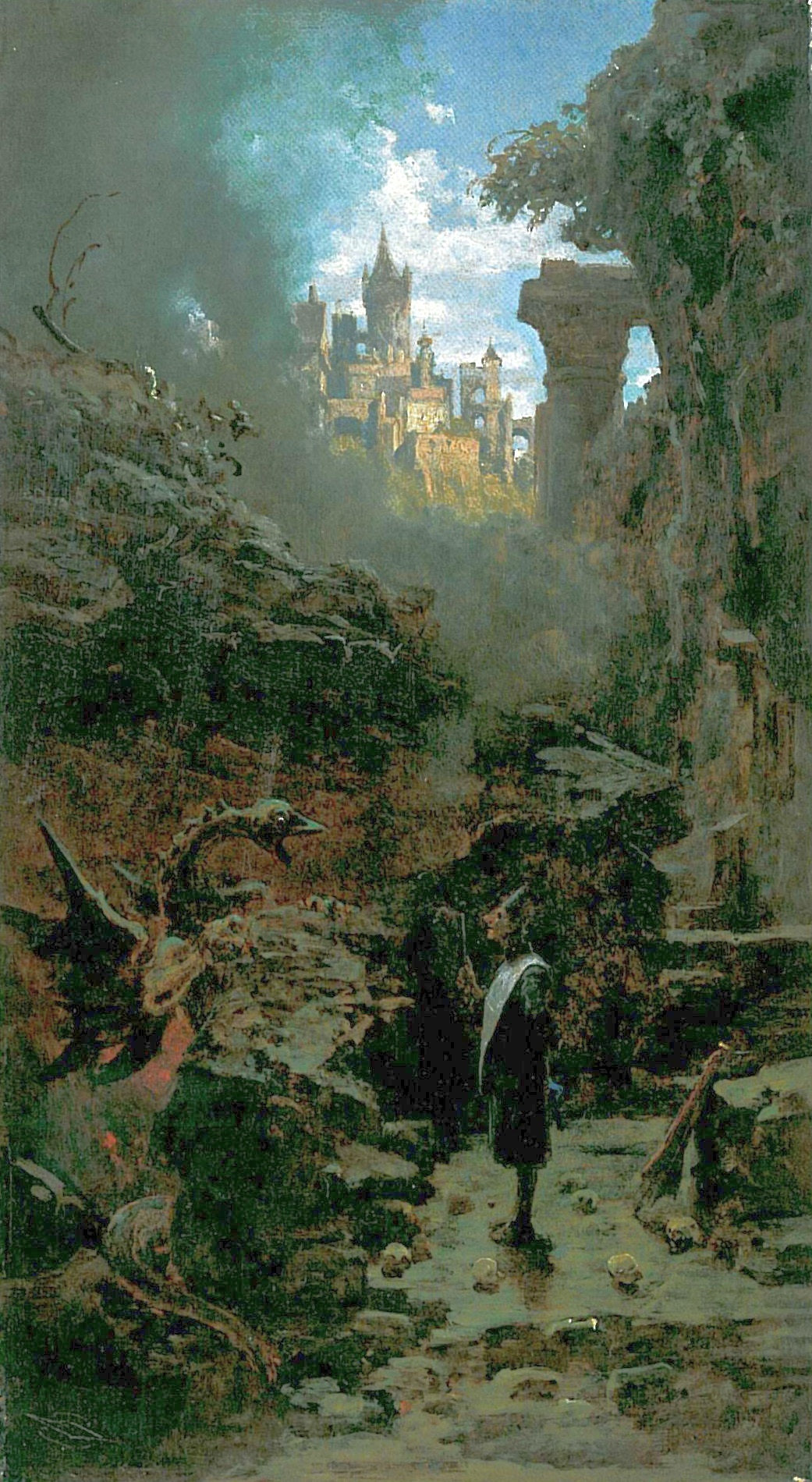 Magicien et Dragon - Carl Spitzweg
