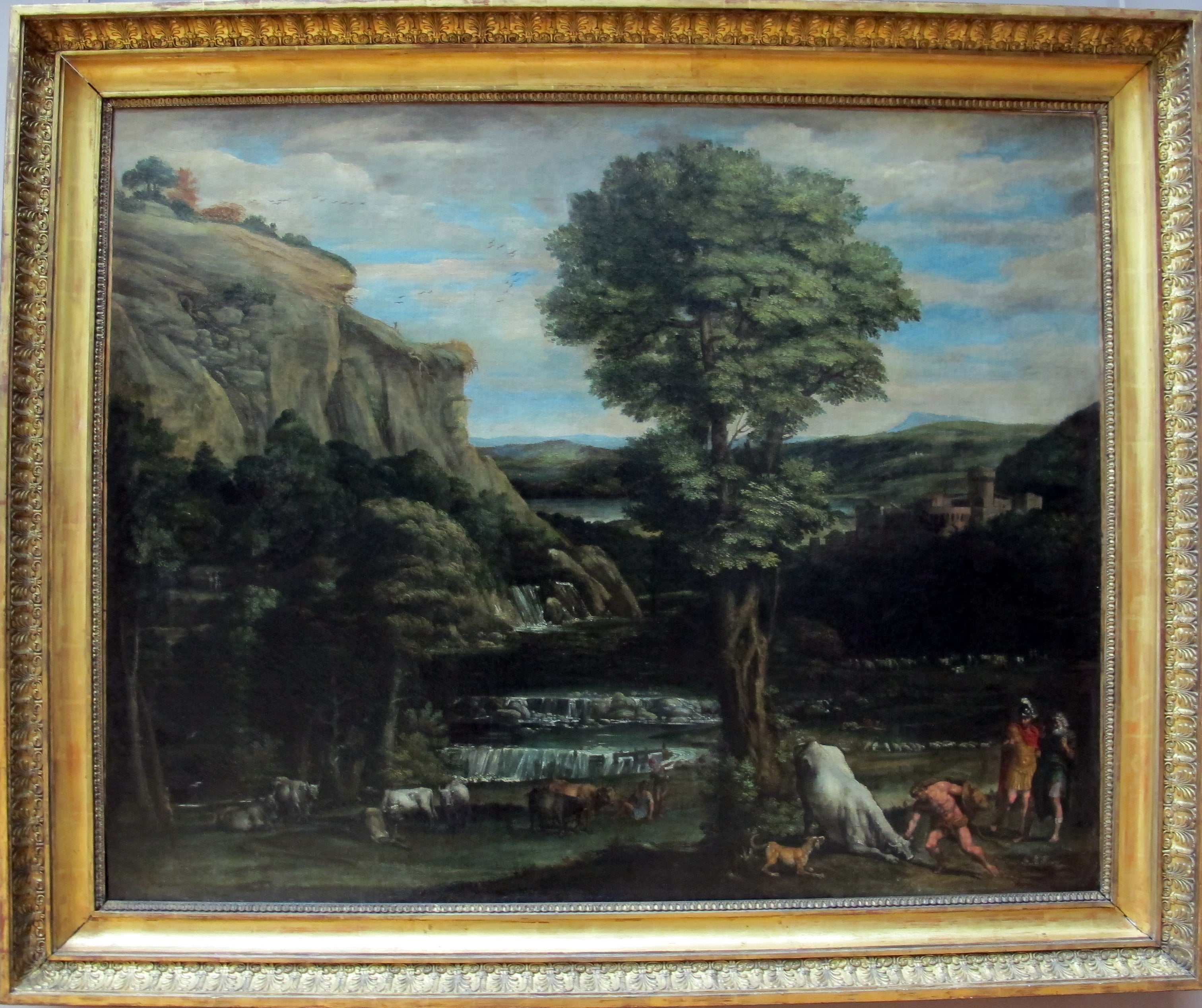 Paysage avec Hercule combattant Acheloüs changé en taureau - Domenichino - Alpha Reproduction