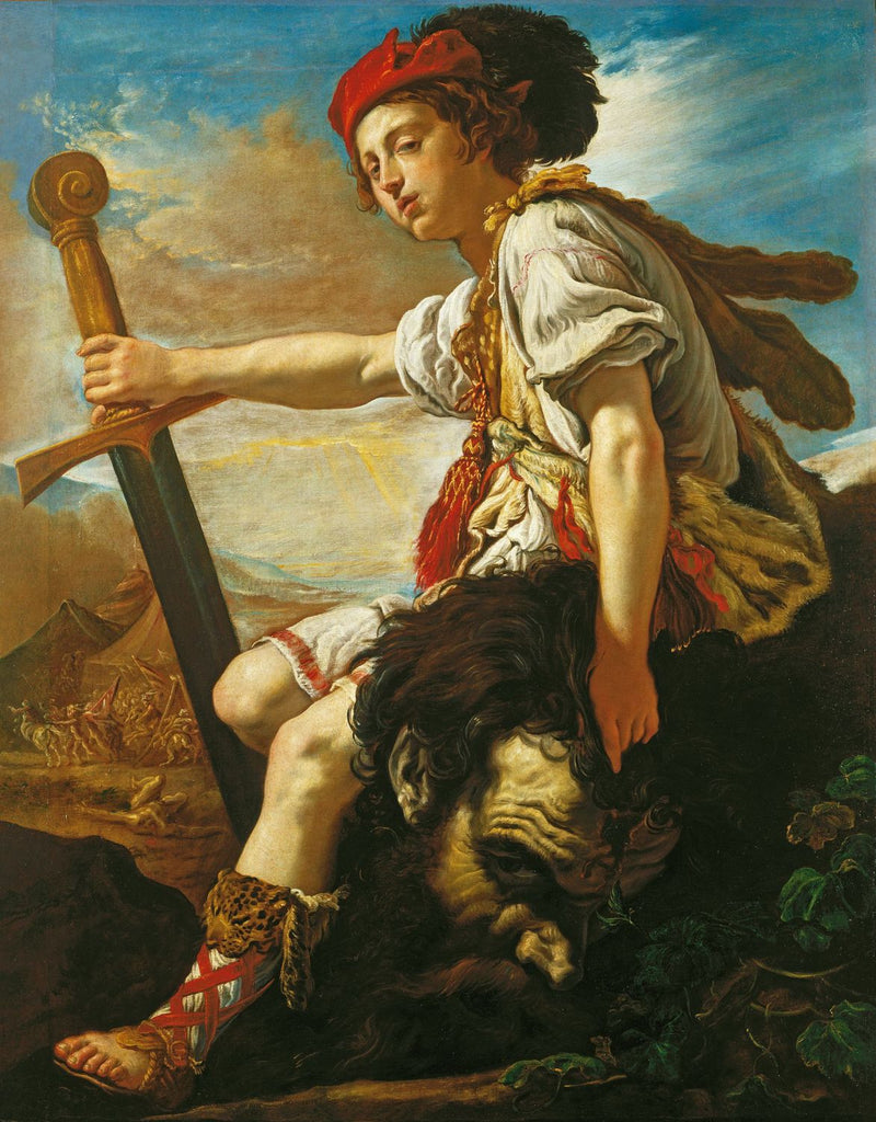 David tenant la tête de Goliath - Domenico Fetti