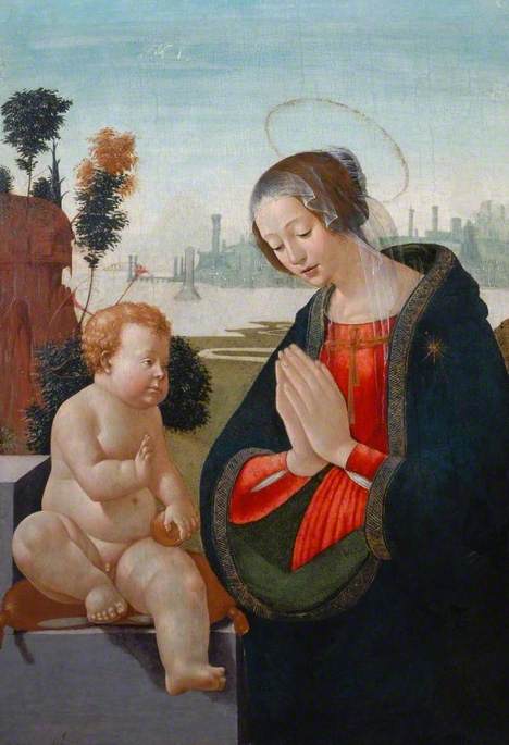 La Madone adorant l'Enfant - Domenico Ghirlandaio