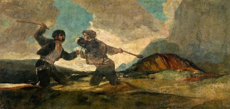 Дуэль с дубиной - Франсиско Гойя