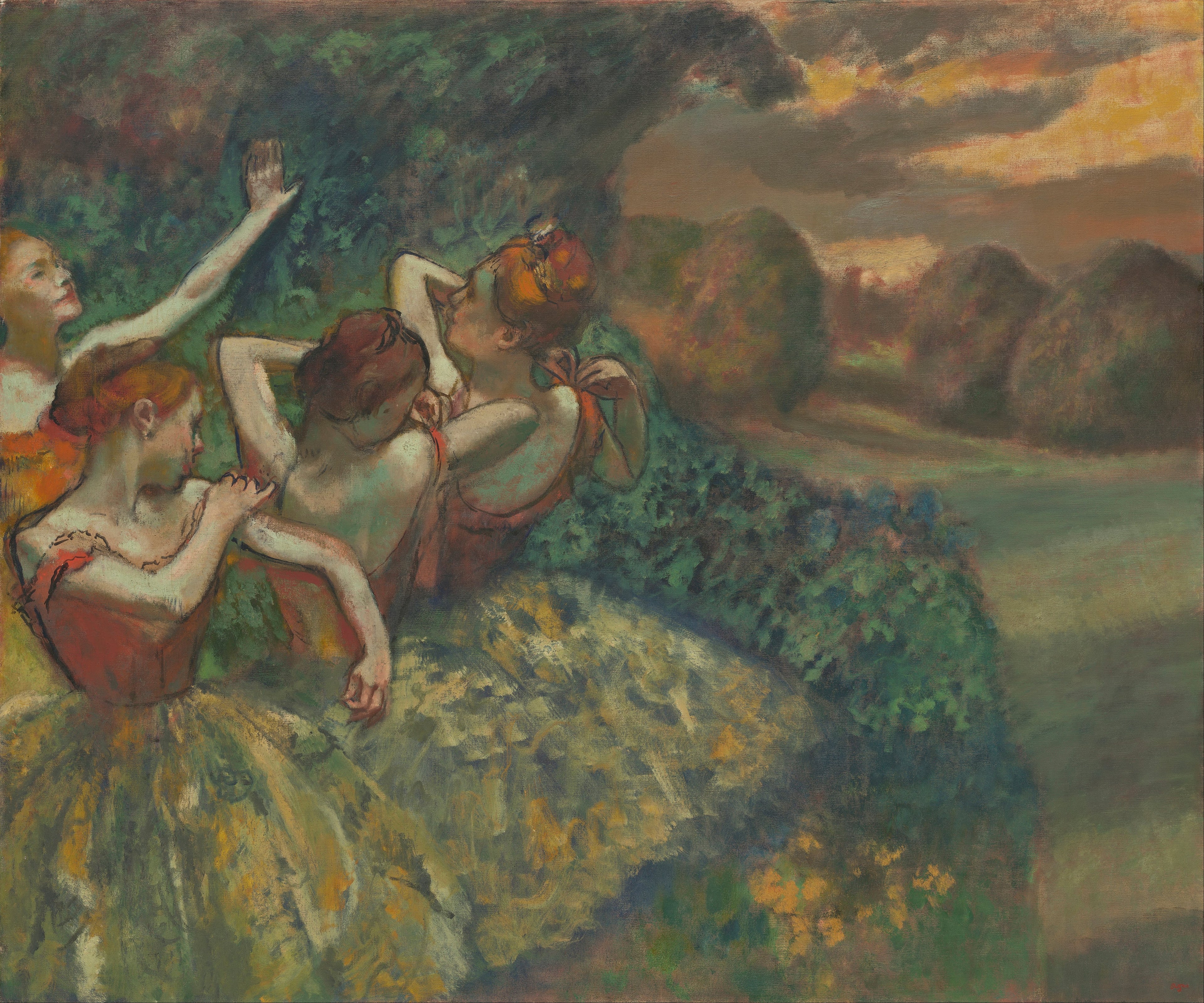 Reproduction du tableau « Quatre danseurs - Edgar Degas » par Alpha Reproduction en peinture à l’huile