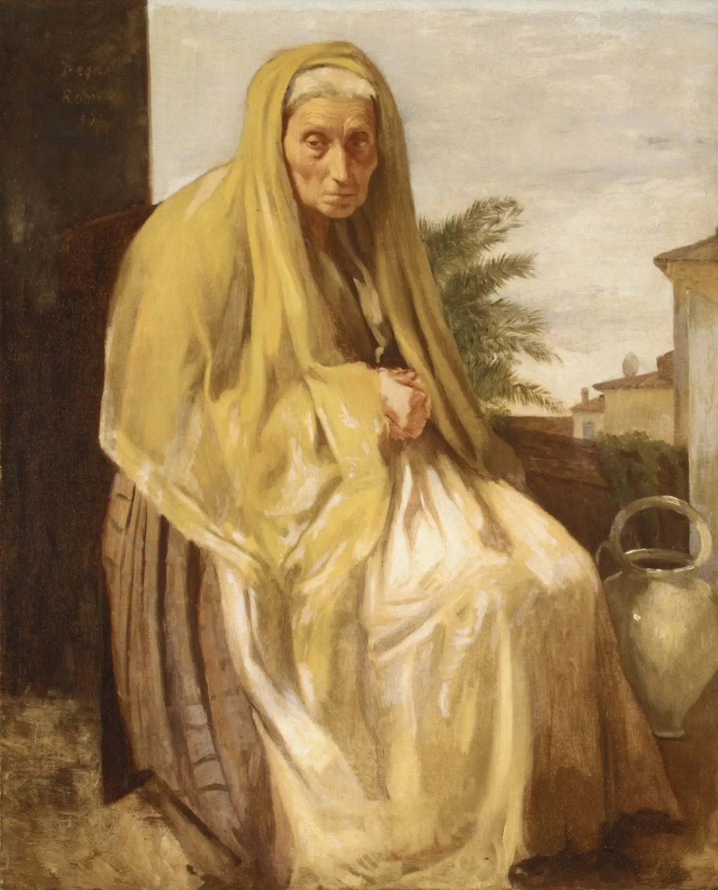 Reproduction du tableau « La vieille femme italienne - Edgar Degas » par Alpha Reproduction en peinture à l’huile