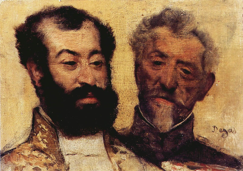 Генерал Меллине и главный раввин Астрюк - Эдгар Дега