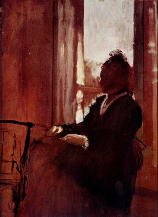 Reproduction du tableau « Femme à la fenêtre - Edgar Degas » par Alpha Reproduction en peinture à l’huile