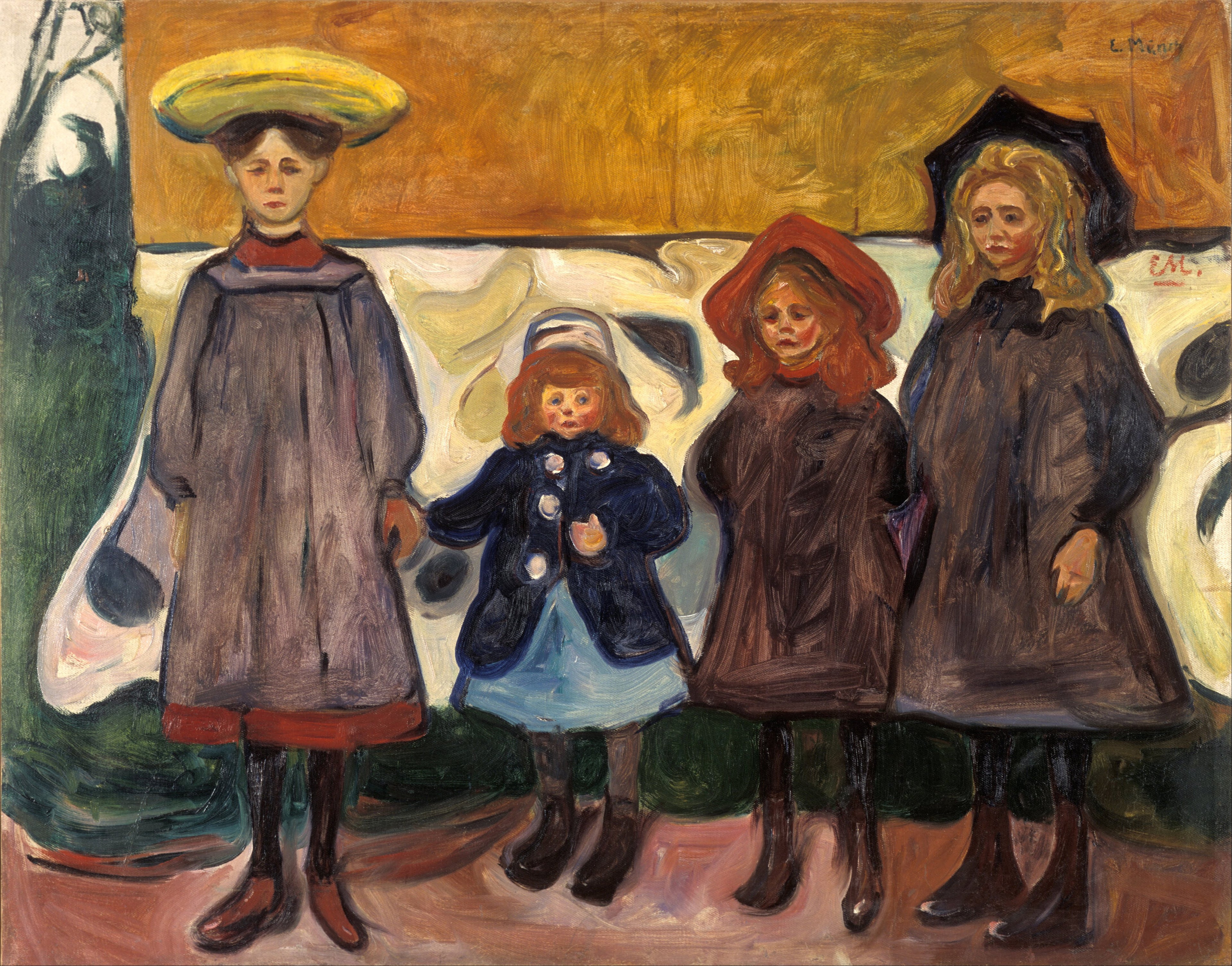 Reproduction du tableau « Quatre Filles à Åsgårdstrand - Edvard Munch » par Alpha Reproduction en peinture à l’huile