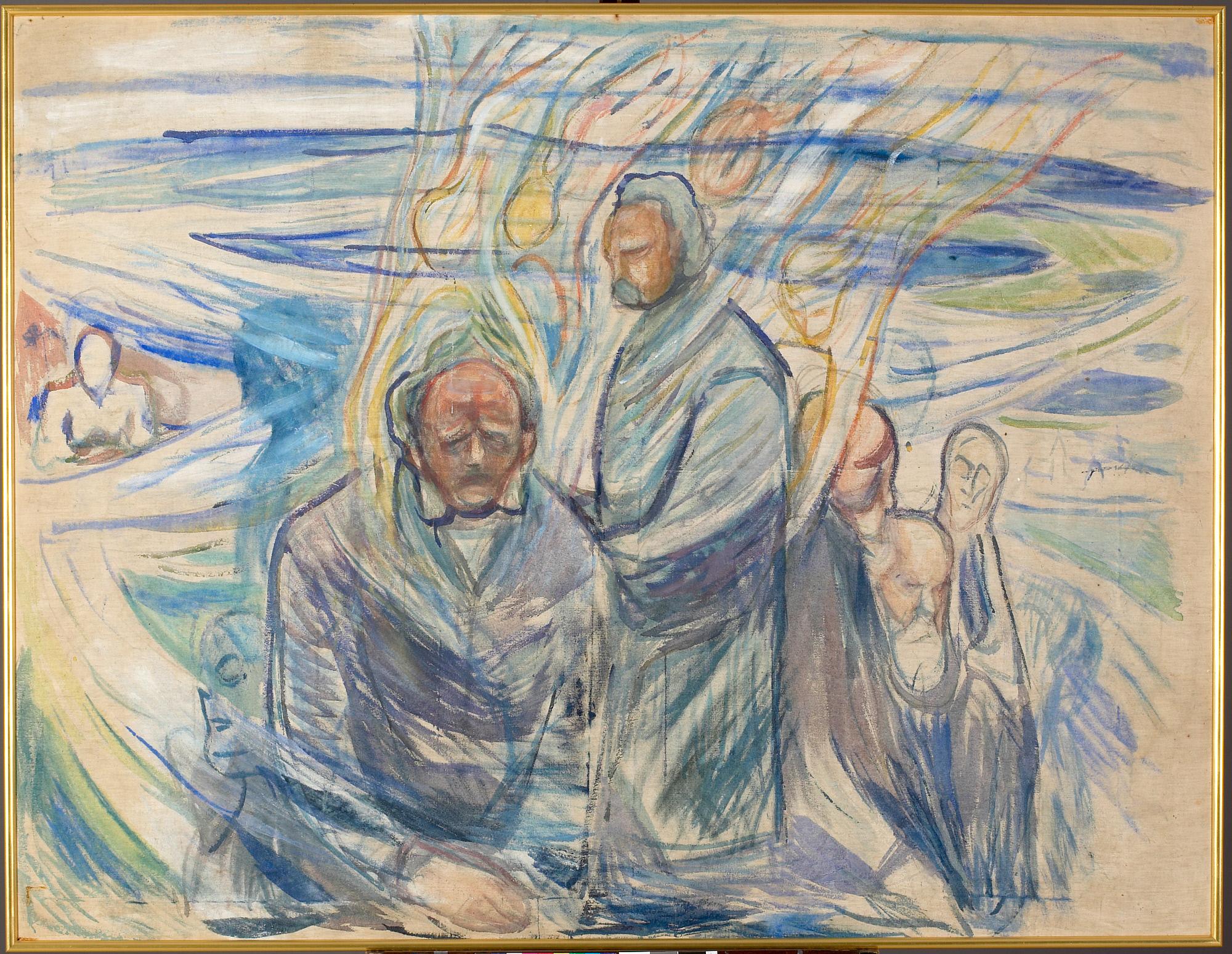 Reproduction du tableau « Génies : Ibsen, Nietzsche et Socrate - Edvard Munch » par Alpha Reproduction en peinture à l’huile