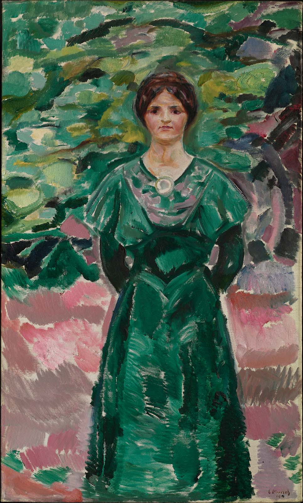 Reproduction du tableau « Ingeborg en vert - Edvard Munch » par Alpha Reproduction en peinture à l’huile