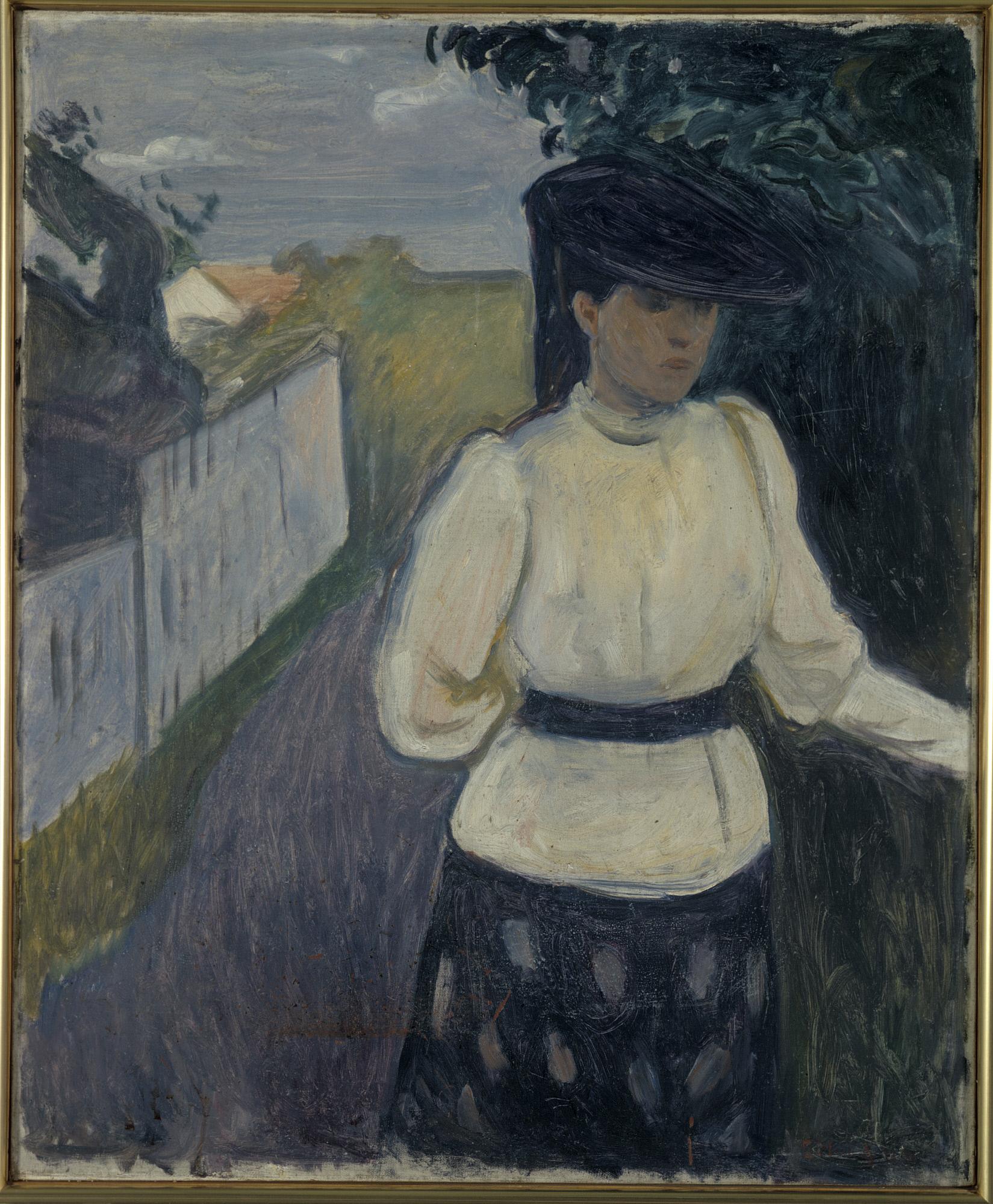 Reproduction du tableau « Inger dans une blouse blanche - Edvard Munch » par Alpha Reproduction en peinture à l’huile