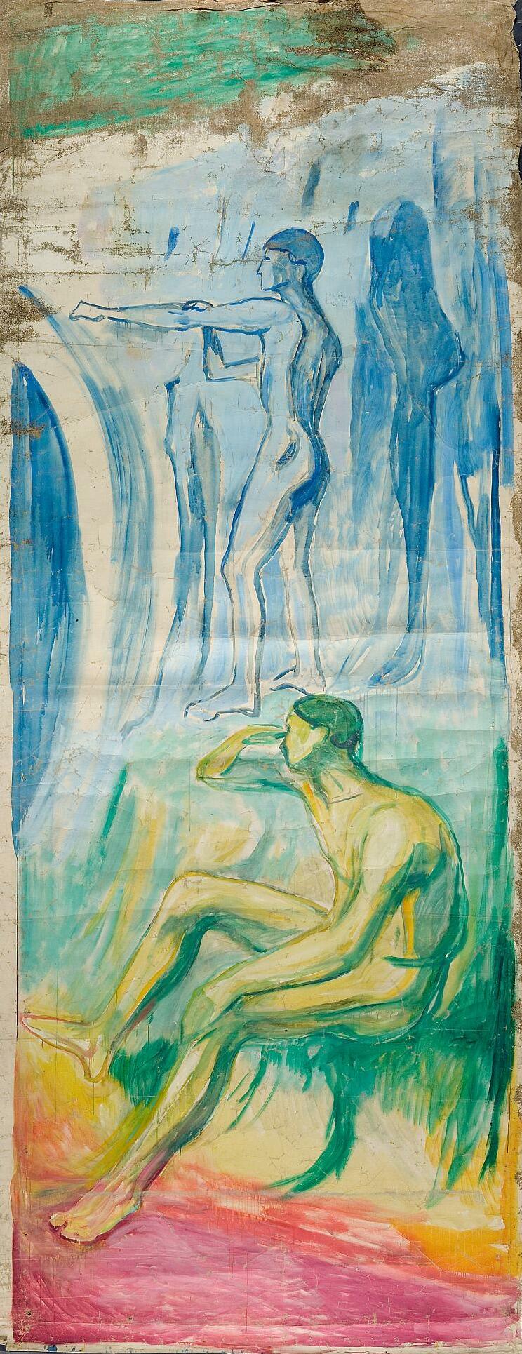 Reproduction du tableau « Hommes tournés vers le soleil - Edvard Munch » par Alpha Reproduction en peinture à l’huile