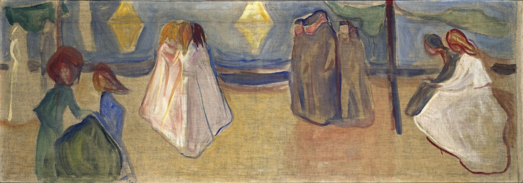Reproduction du tableau « Nuit d'été (Frise Reinhardt) - Edvard Munch » par Alpha Reproduction en peinture à l’huile