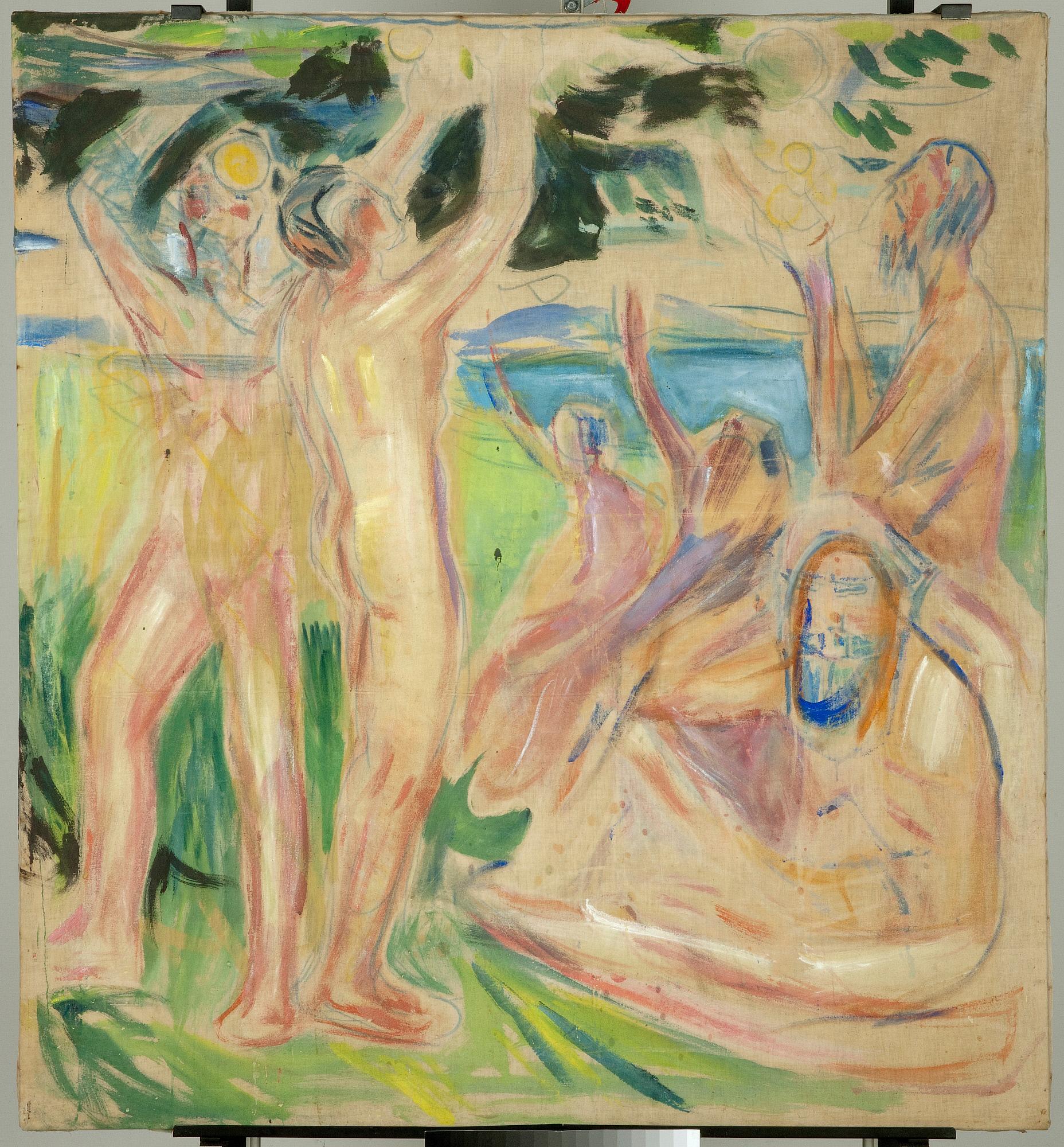 Reproduction du tableau « L'Arbre de vie : partie droite - Edvard Munch » par Alpha Reproduction en peinture à l’huile