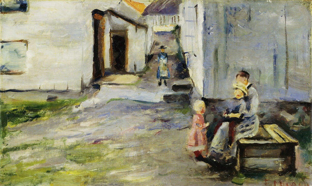 Reproduction du tableau « Femme et enfants à Arendal - Edvard Munch » par Alpha Reproduction en peinture à l’huile