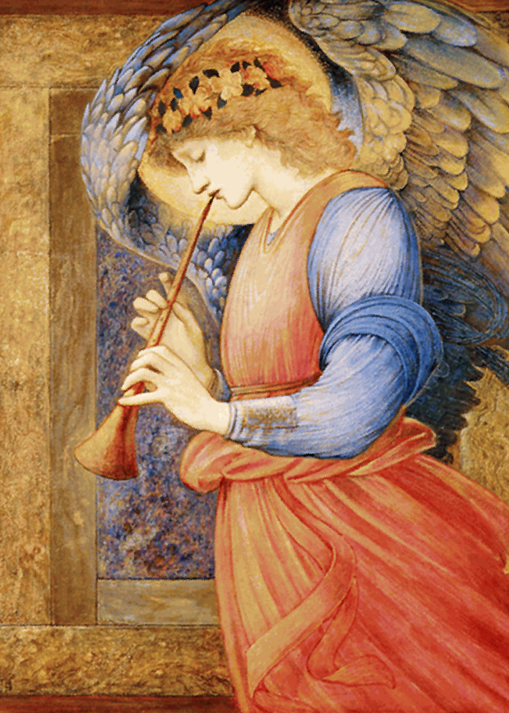 Un ange jouant du flageolet - Edward Burne-Jones