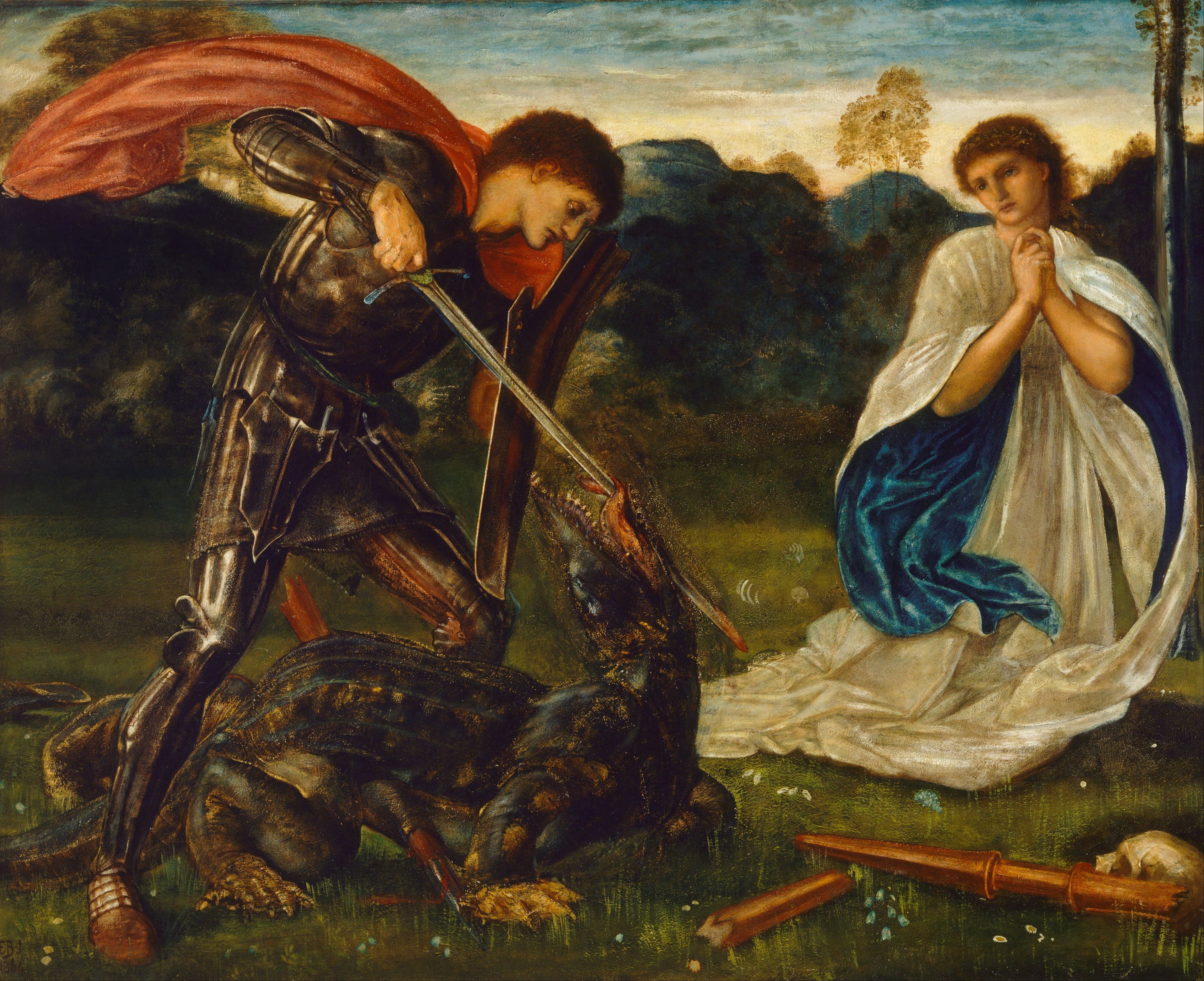 Le combat : Saint Georges tue le dragon - Edward Burne-Jones