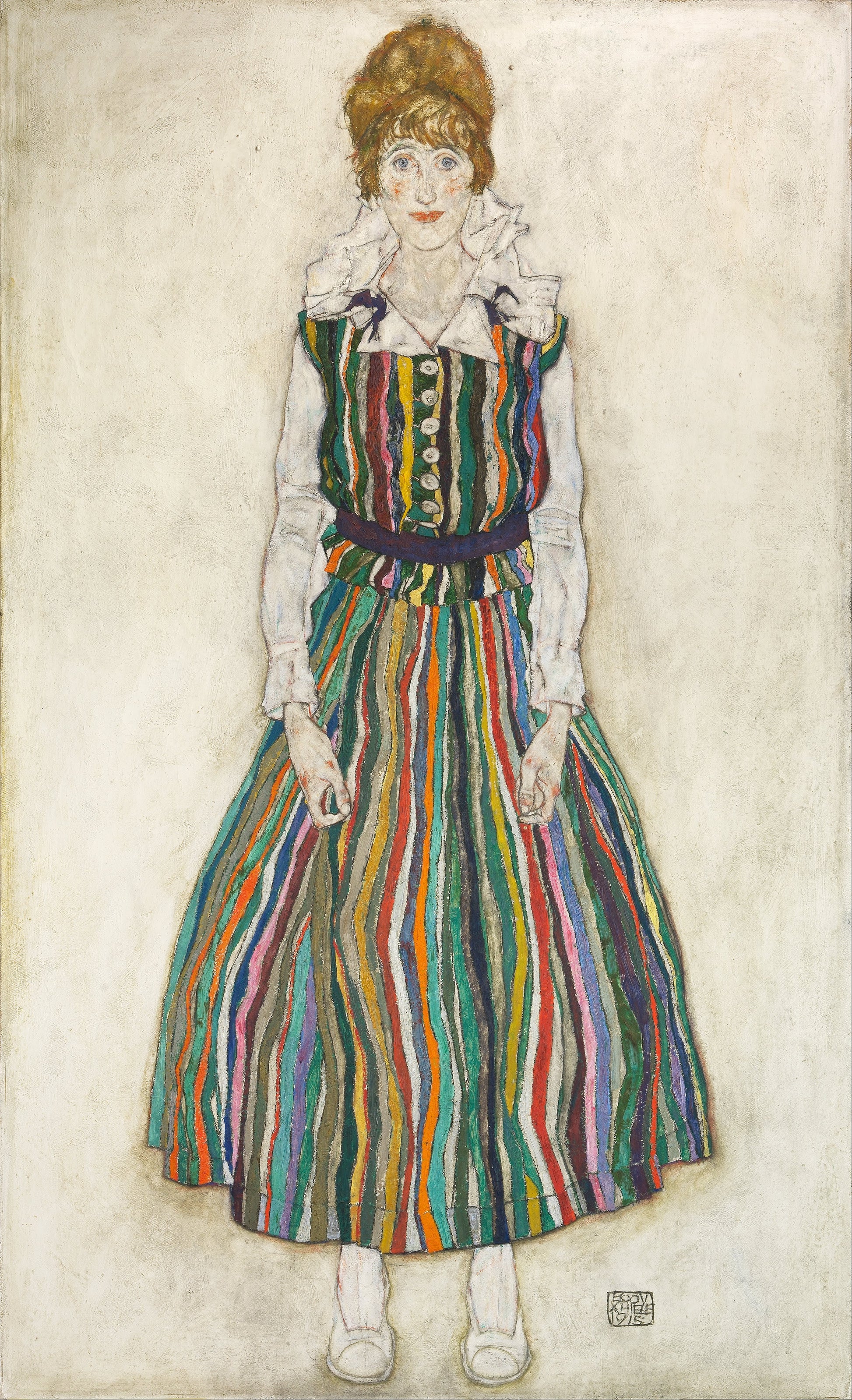 Reproduction du tableau « Portrait d'Edith (l'épouse de l'artiste) - Egon Schiele » par Alpha Reproduction en peinture à l’huile