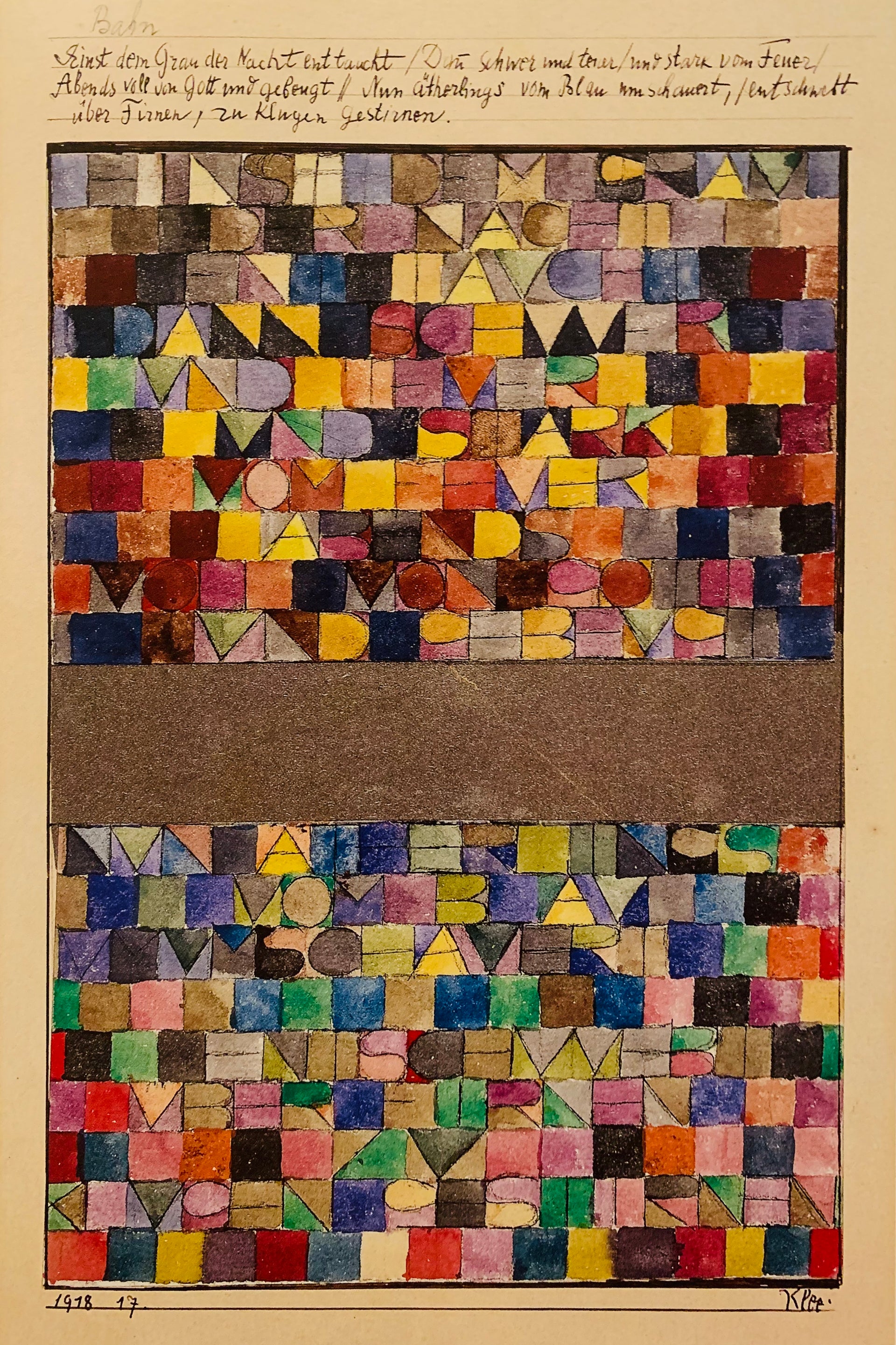 Jadis surgi du gris de la nuit… — Paul Klee