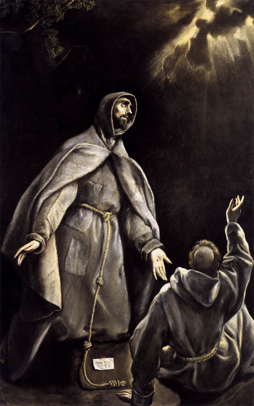 La vision de la torche enflammée de saint François - El Greco