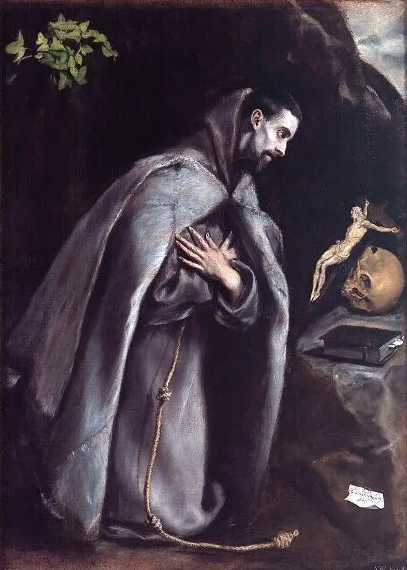 Saint François méditant à genoux - El Greco - Alpha Reproduction